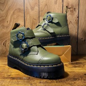 Dr. Martens Devon Flower Buckle Platform Boot Women’s Boots